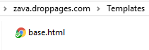 Ordnerstruktur droppages base_html